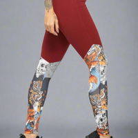 Body Art Red Wine Leggings
