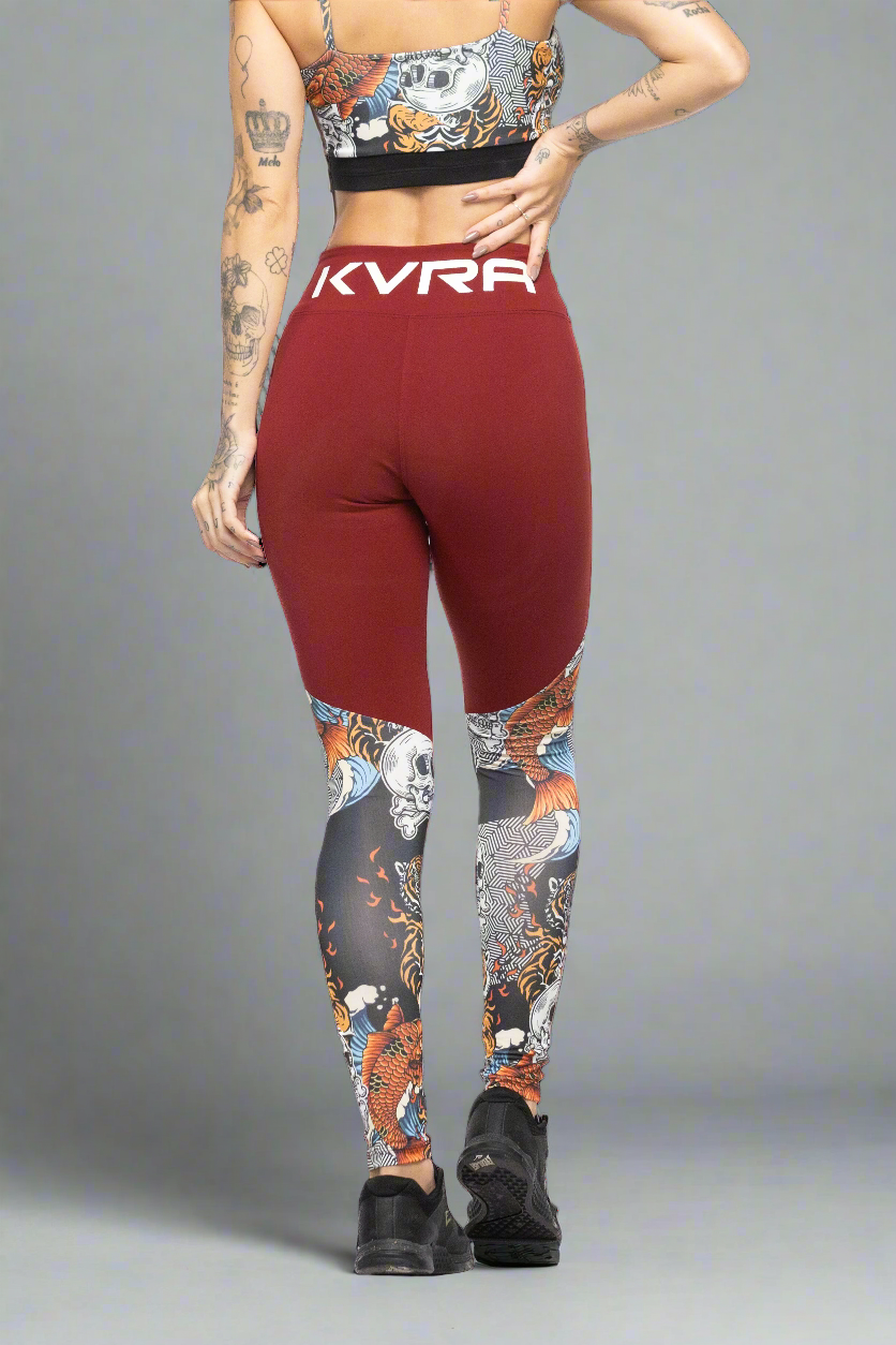 Body Art Red Wine Leggings