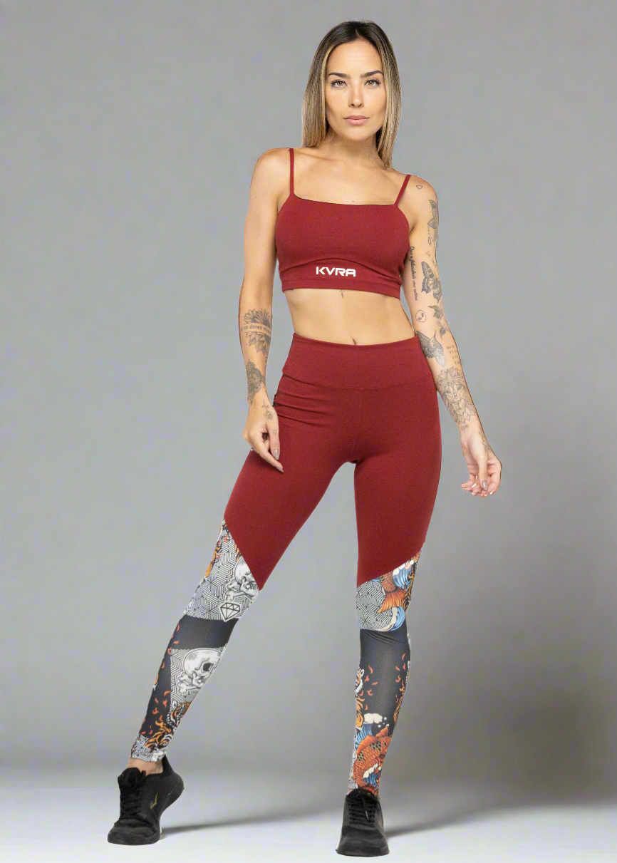 Body Art Red Wine Leggings