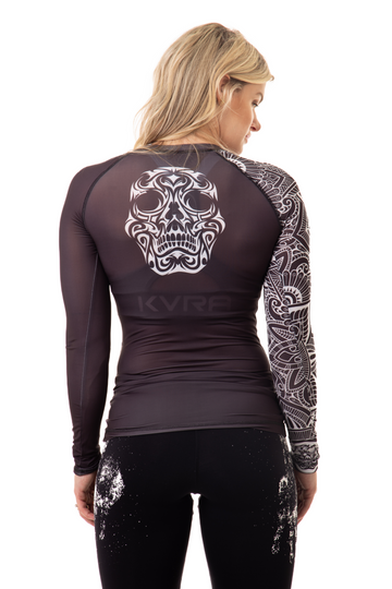 Geometric Long Sleeve Rashguard | compresion Top